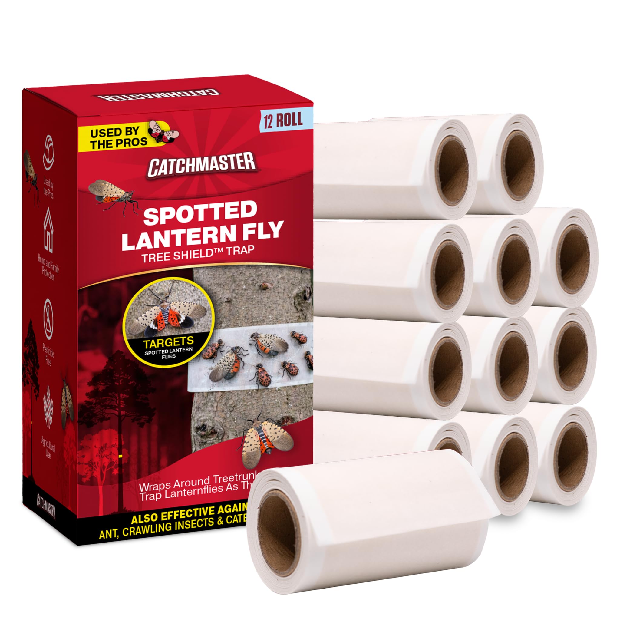 Catchmaster Tree Shield Insect Barrier 30ft roll in red