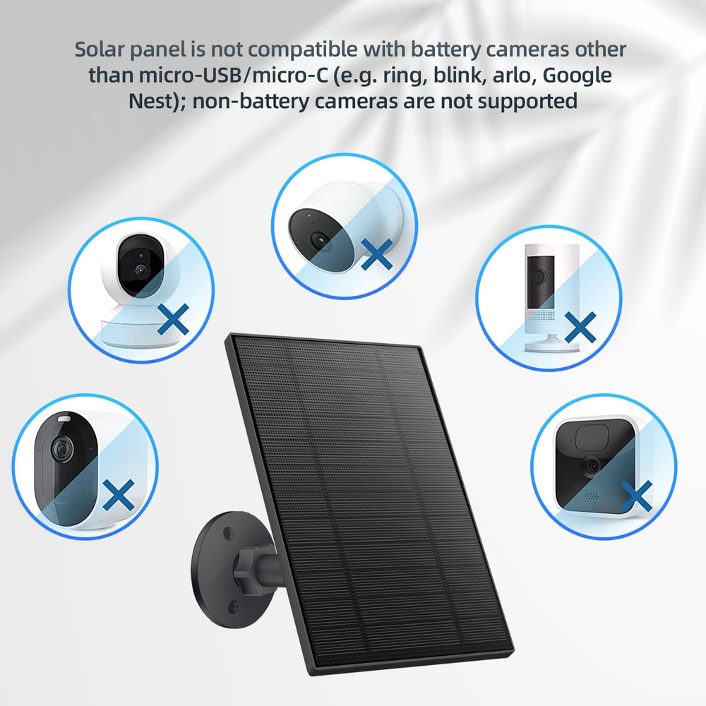 Catgod 5W Solar Panel from above showing solar cells