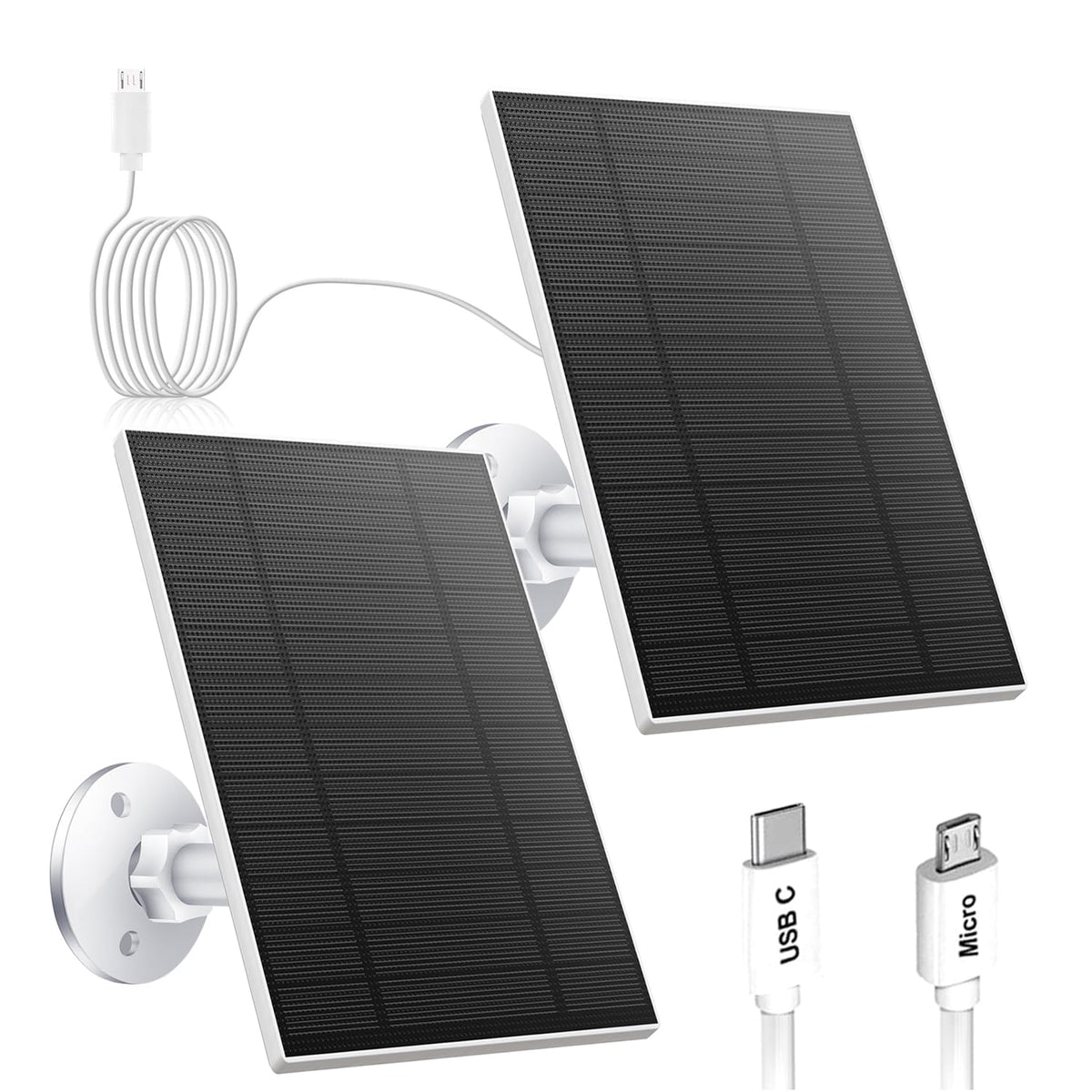 Catgod 5W solar panel front view with adjustable bracket