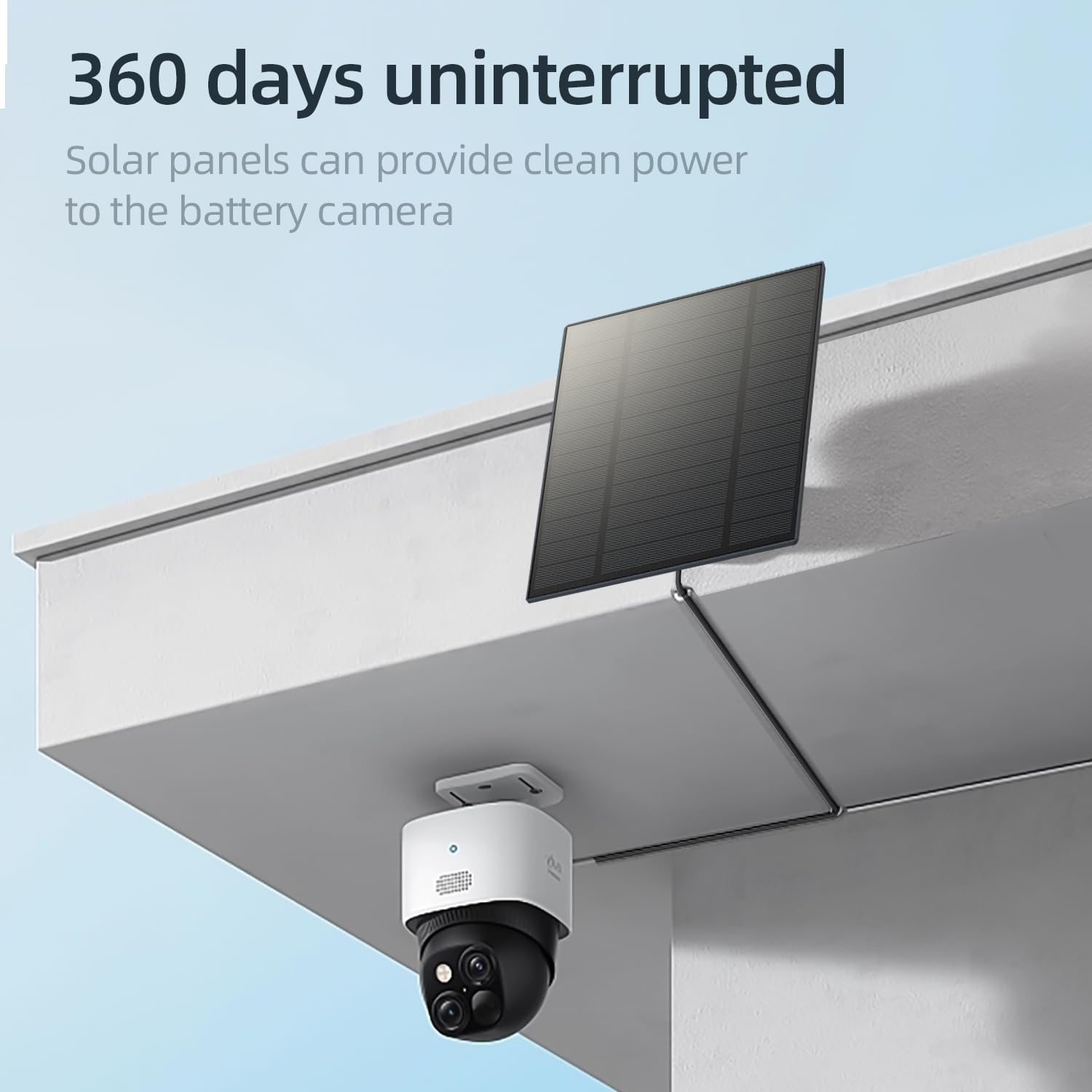 Catgod 5W Solar Panel side view with adjustable mount