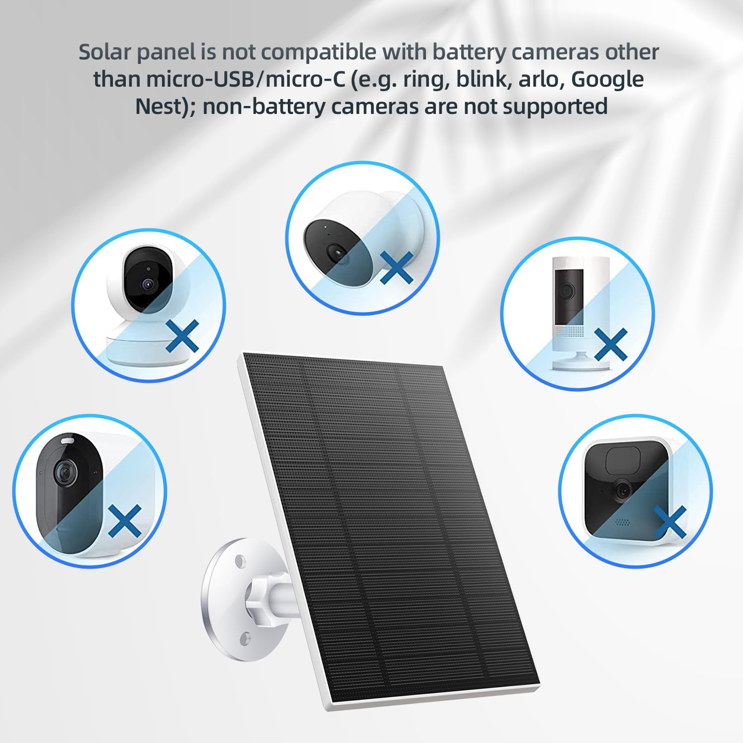 Catgod solar panel displayed with compatible Ring camera