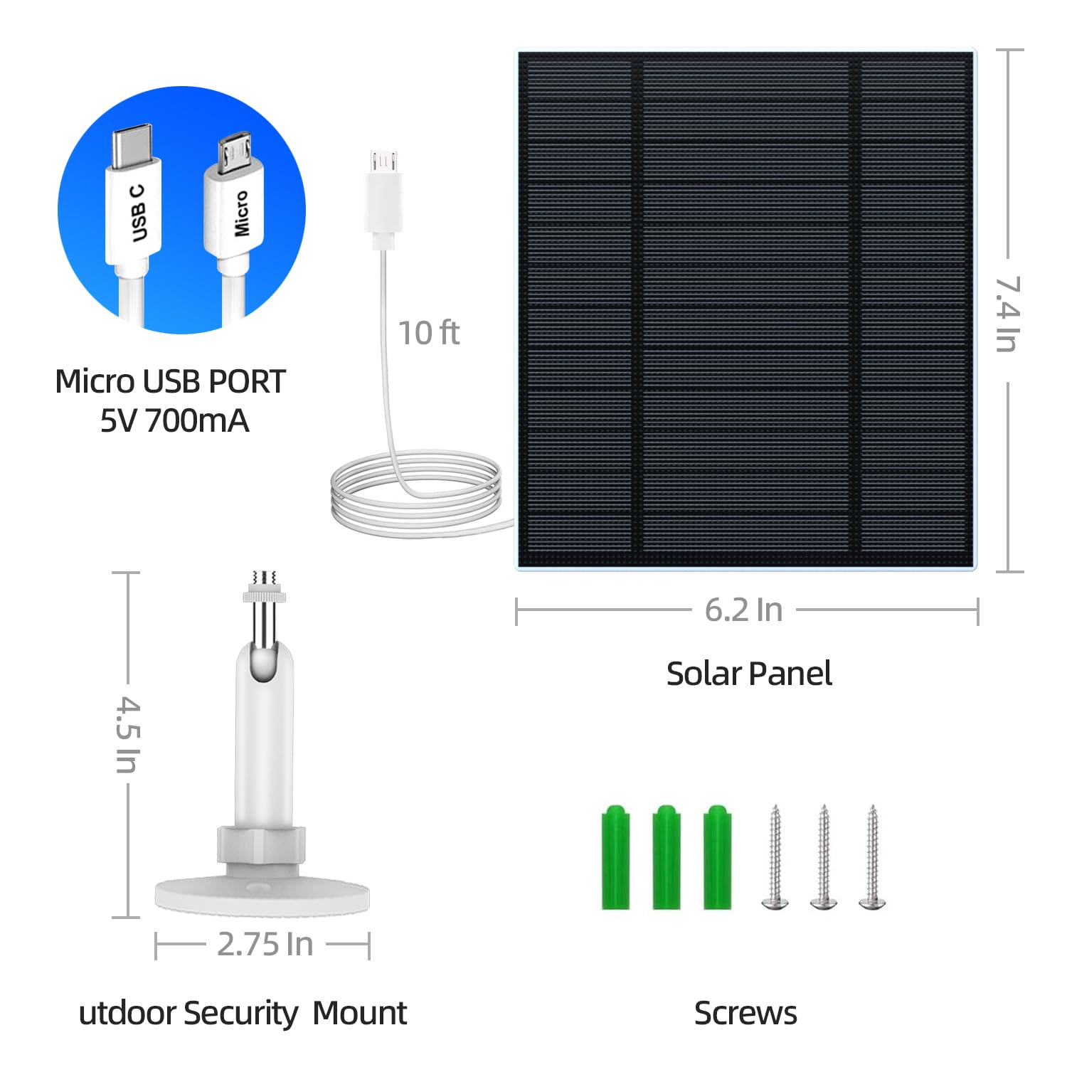 Catgod solar panel packaging with all accessories