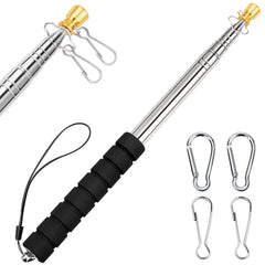 CATMOOW 8.2FT telescopic handheld flag pole front view