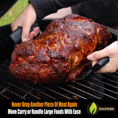 Cave Tools Meat Claws displayed with BBQ grill accessories