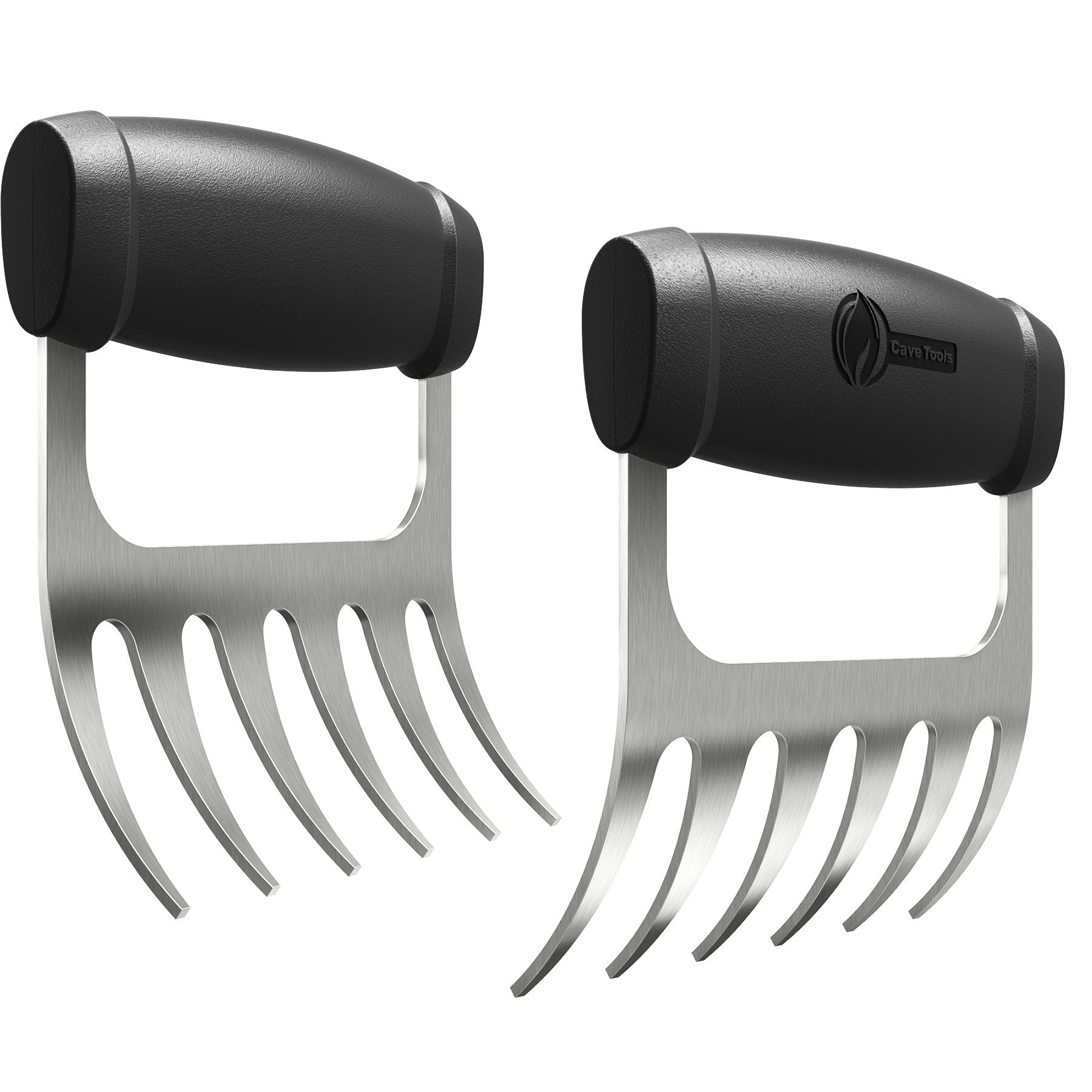 Cave Tools Metal Meat Claws front view, black stainless steel
