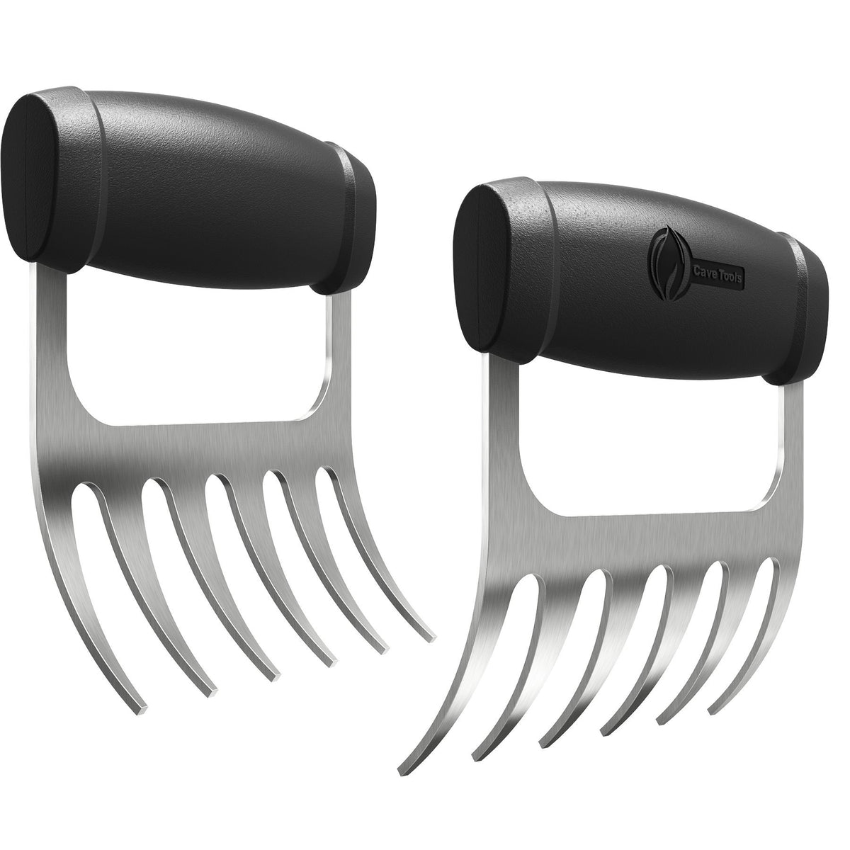 Cave Tools Metal Meat Claws front view, black stainless steel