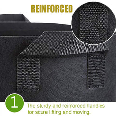 Cavisoo 10-Pack Grow Bags in black fabric
