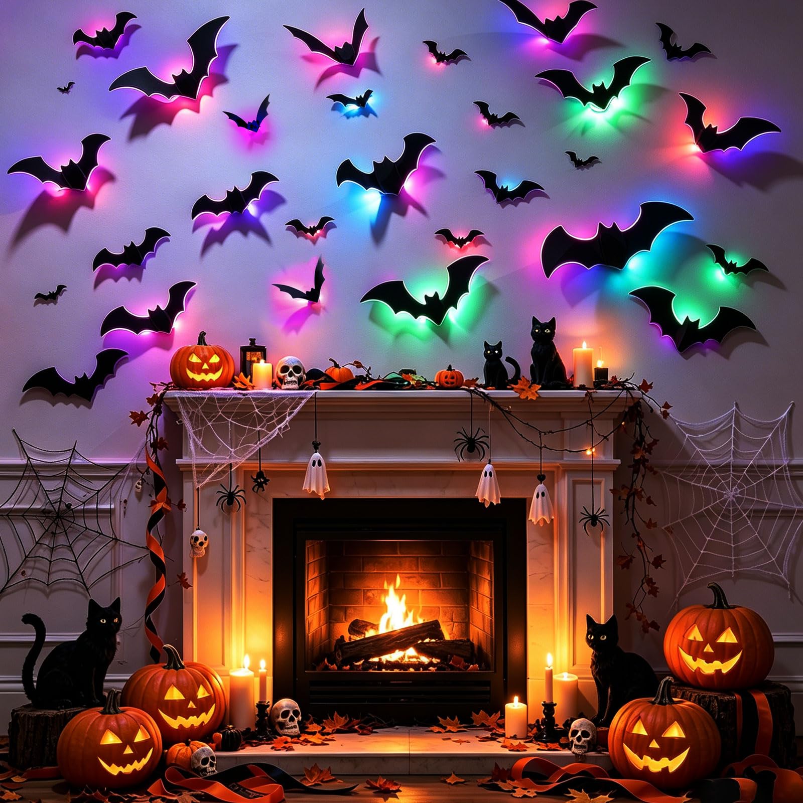 CCINEE lighted bats with colourful LED lights on display