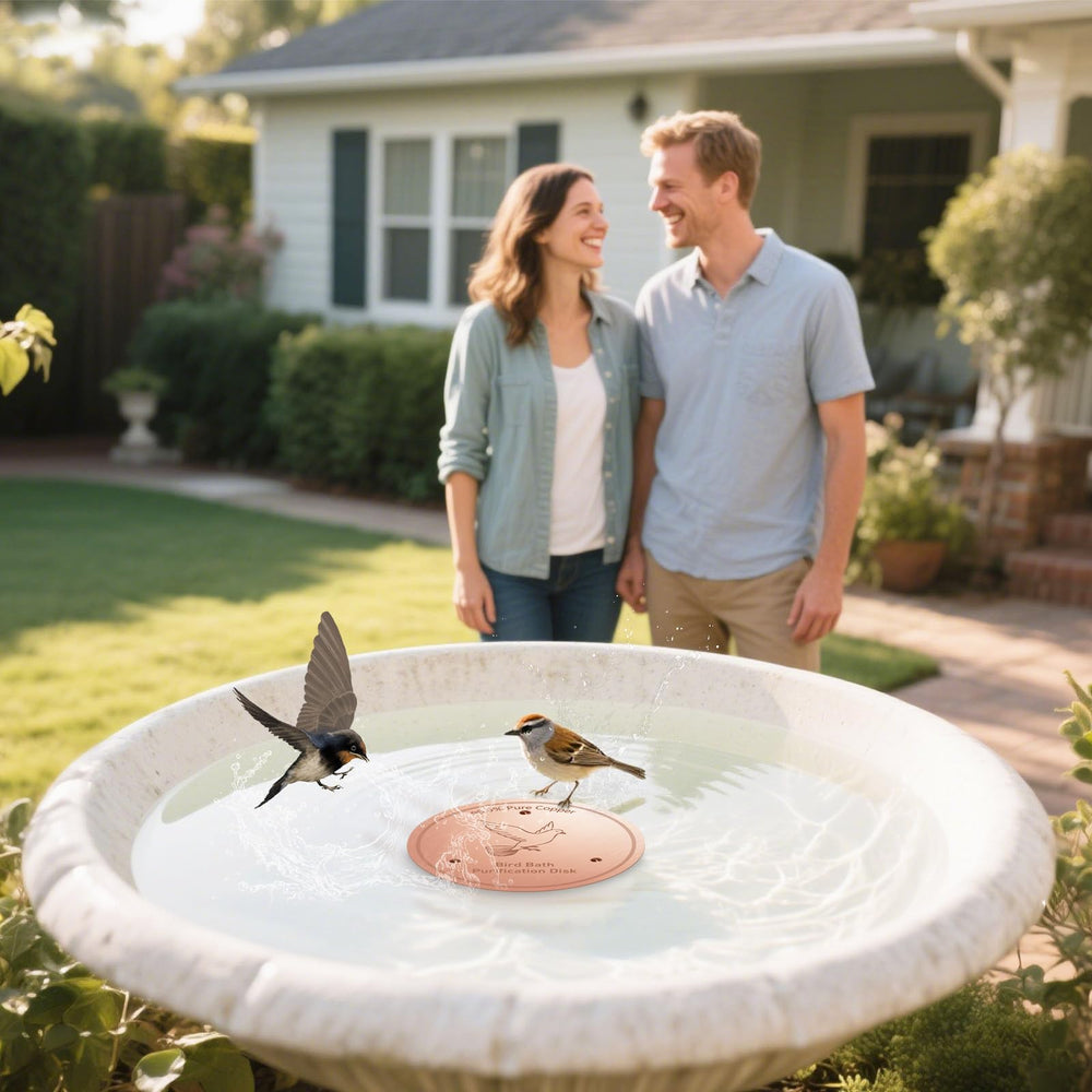 CDHSBJH Bird Bath Copper Disk back view