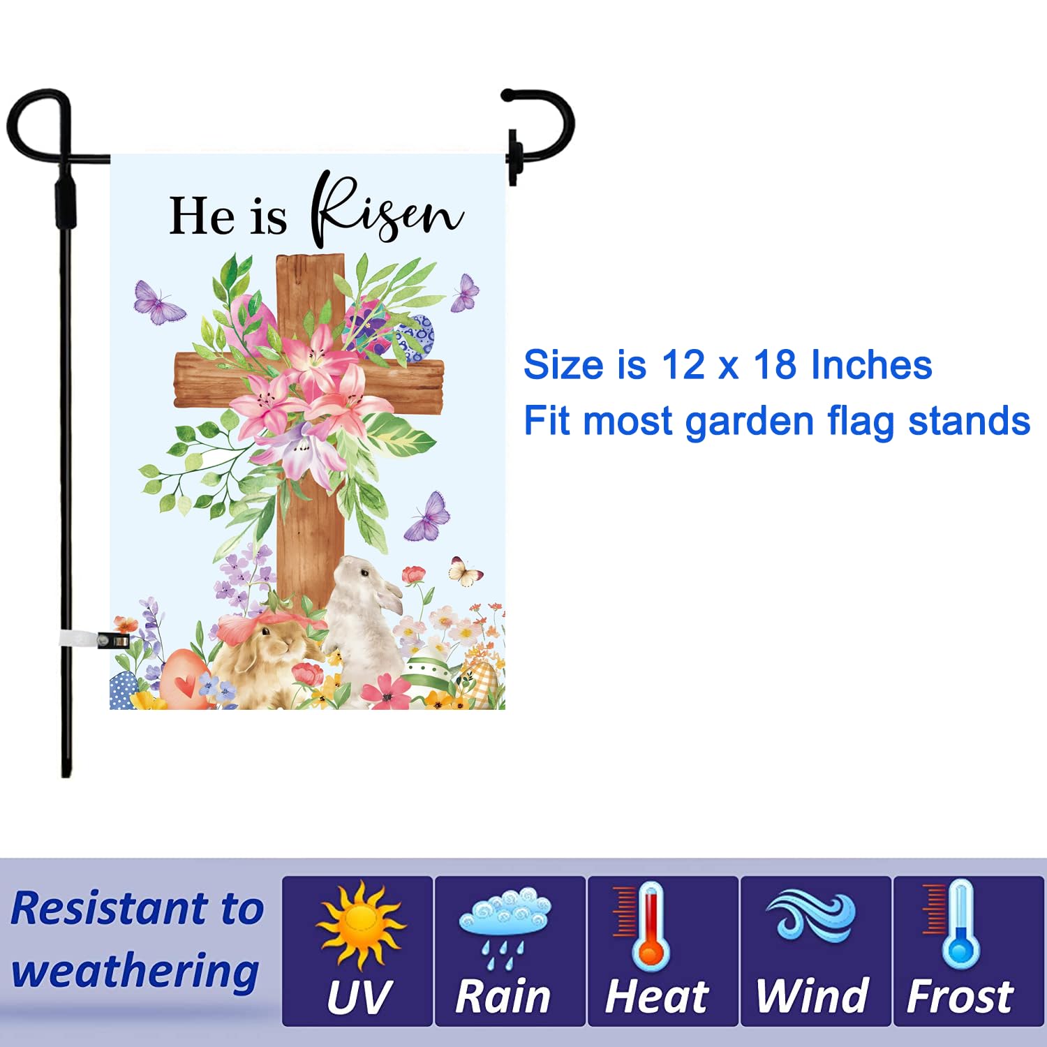 CDLong double-sided garden flag featuring Christmas design
