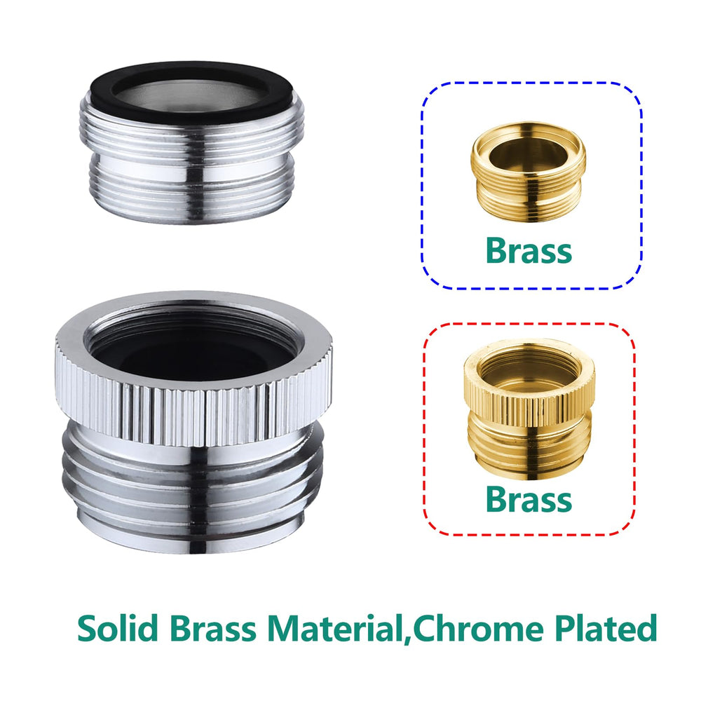 Ceaeso Faucet Adapter side view showing brass material