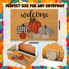 Ceenna Fall Doormat detailed close-up of coconut fiber material