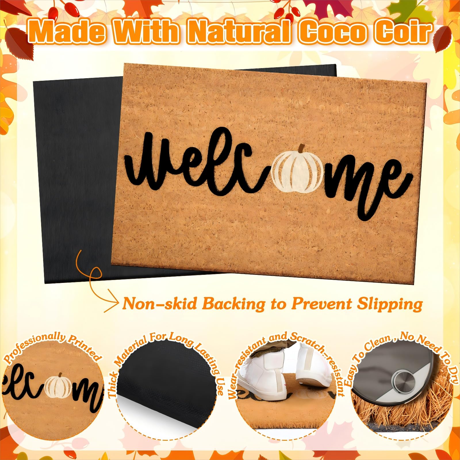 Ceenna Fall Welcome Doormat multi-colour design