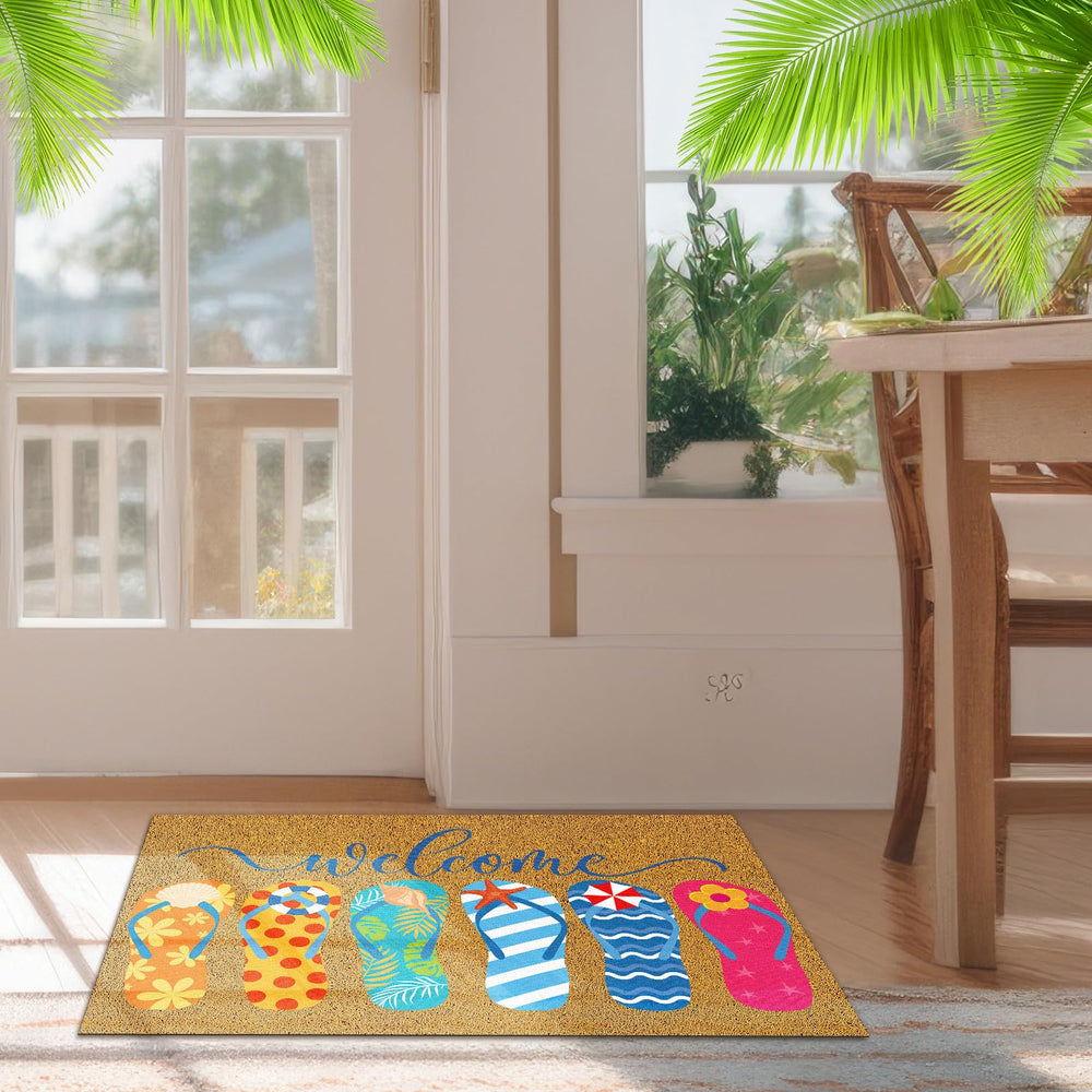 Ceenna Summer Flip Flops Doormat packaging details