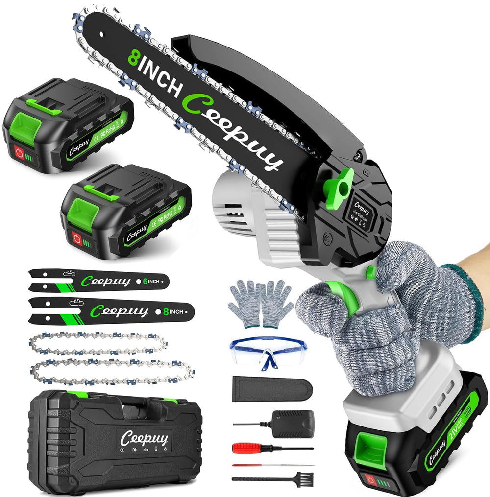 CEEPUY Mini Chainsaw 8-inch front view