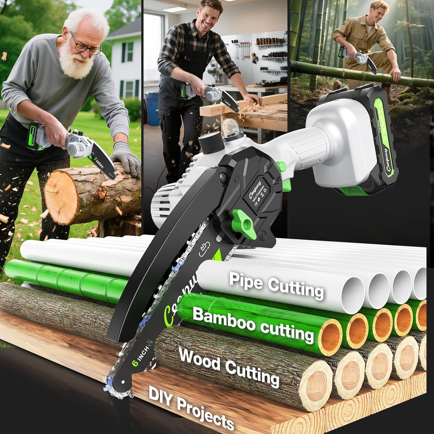 CEEPUY Mini Chainsaw with oil filling system