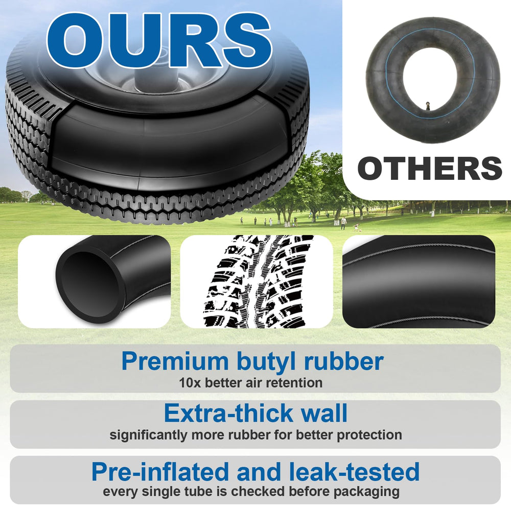 Cenipar 20x8.00-8 inner tube installed on a lawn mower wheel