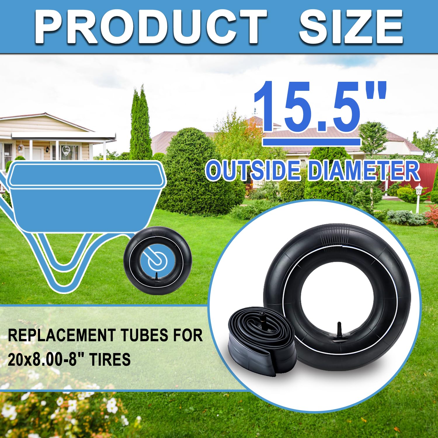 Cenipar 20x8.00-8 Inner Tube side view