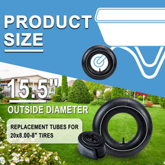 Cenipar inner tubes 20x10.00-8 side view