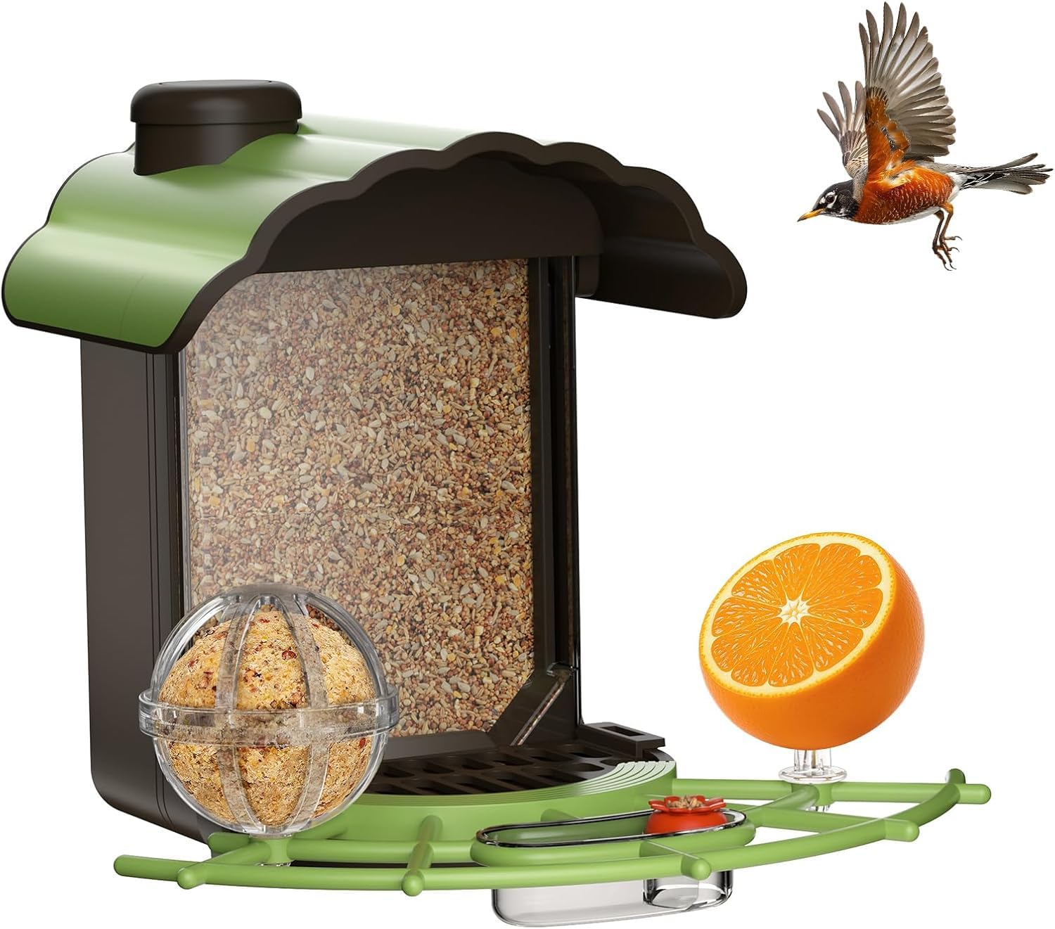 Centvicam Wild Bird Feeder front view with 4-in-1 tray