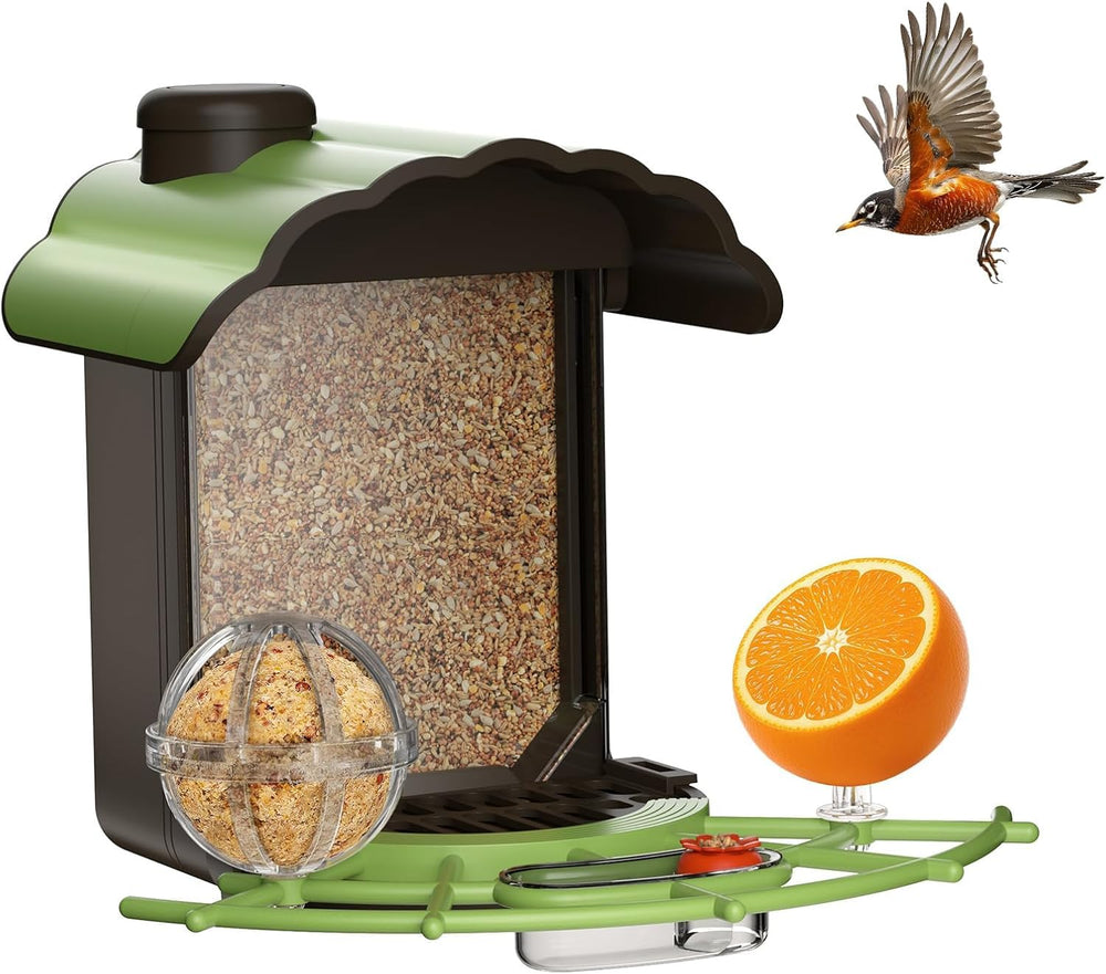 Centvicam Wild Bird Feeder front view with 4-in-1 tray
