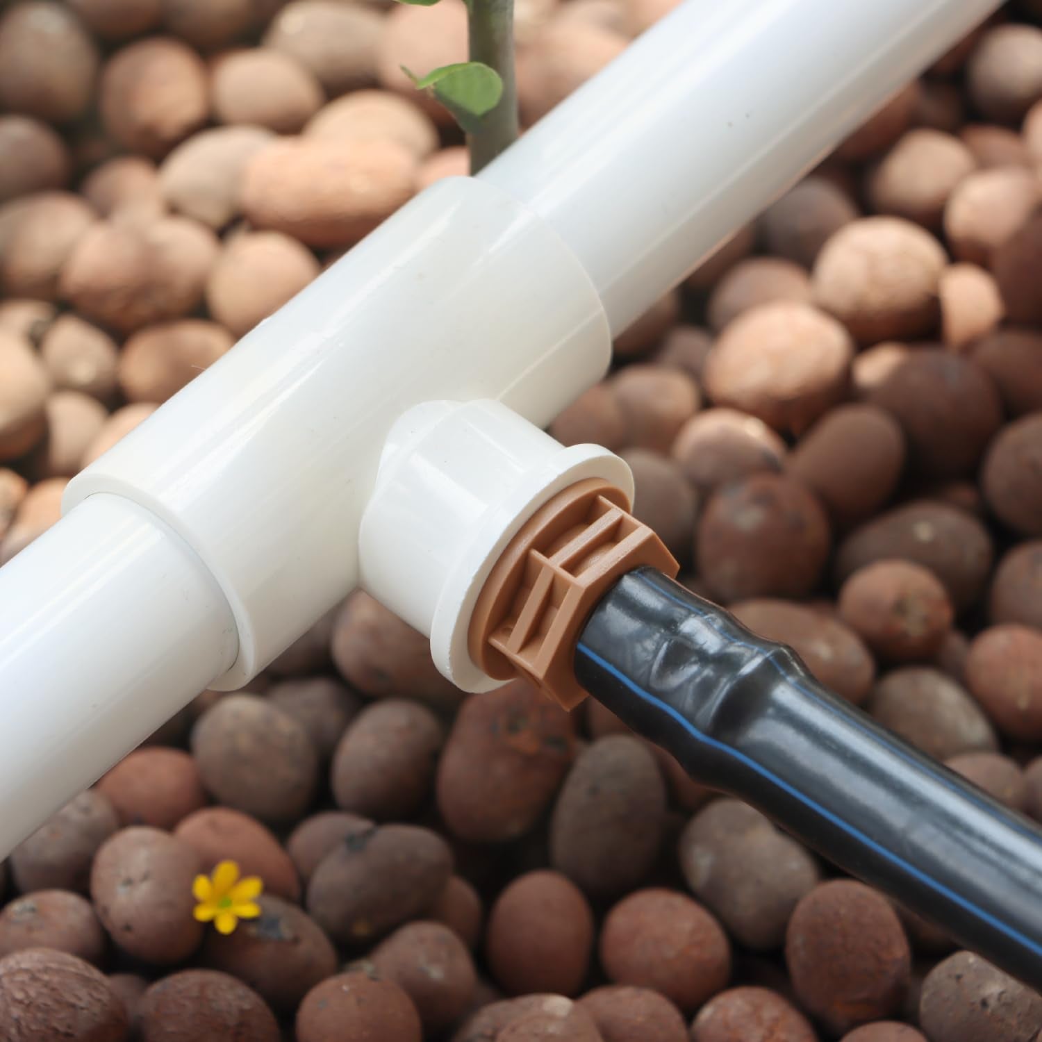 Cepadri 1/2 Inch Brown Plastic Drip Irrigation Adapter