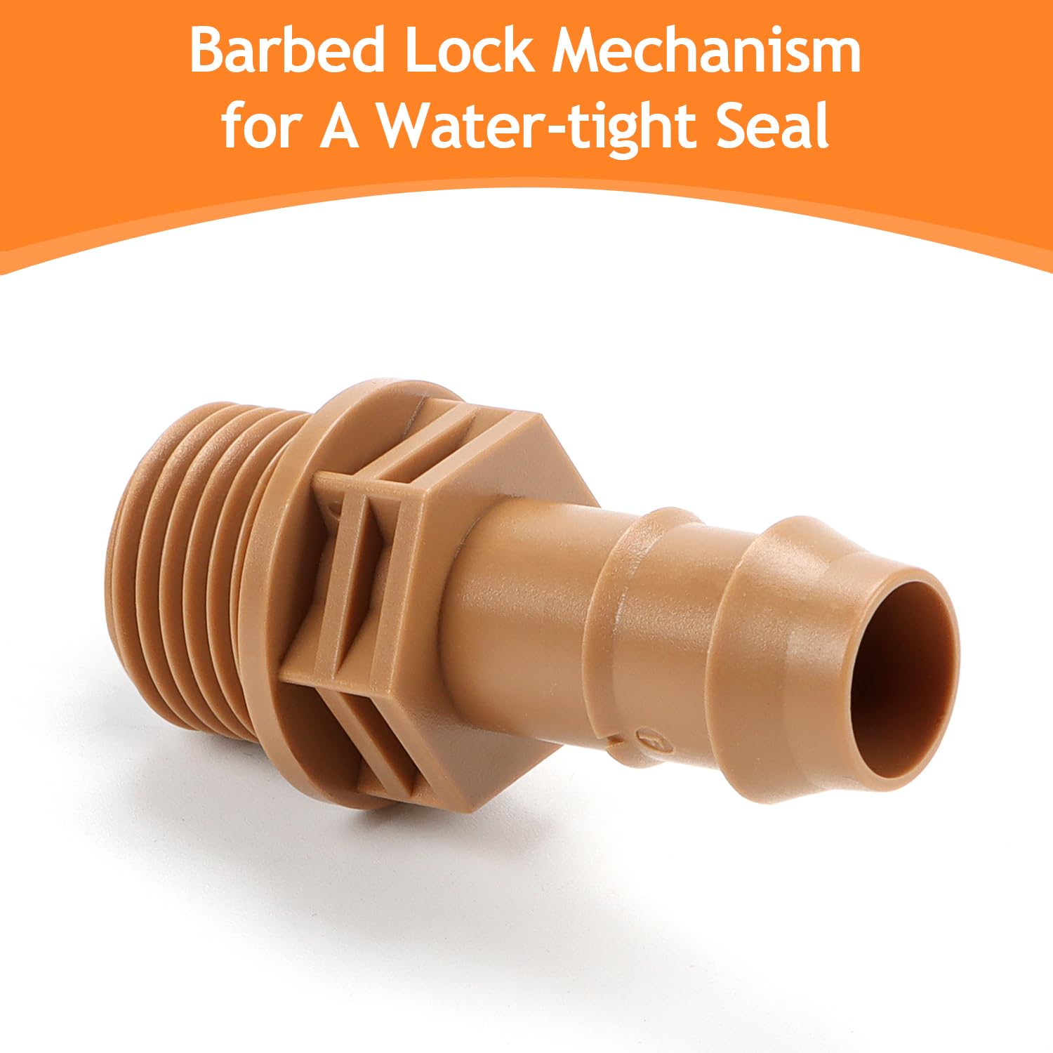 Cepadri 1/2 Inch Male Thread and Barb Adapter close-up