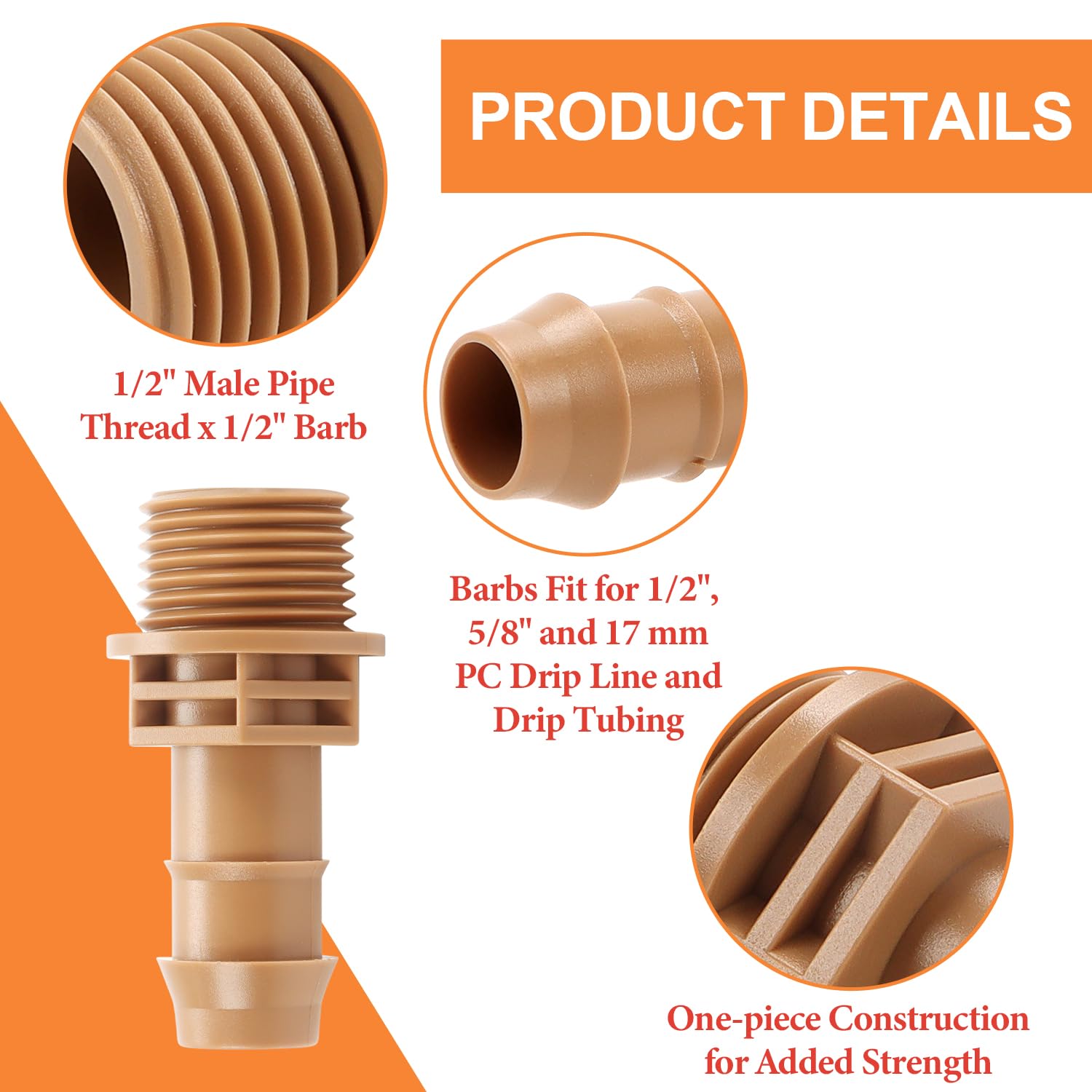 Cepadri 12 Pack 1/2 Inch Drip Irrigation Connectors in packaging
