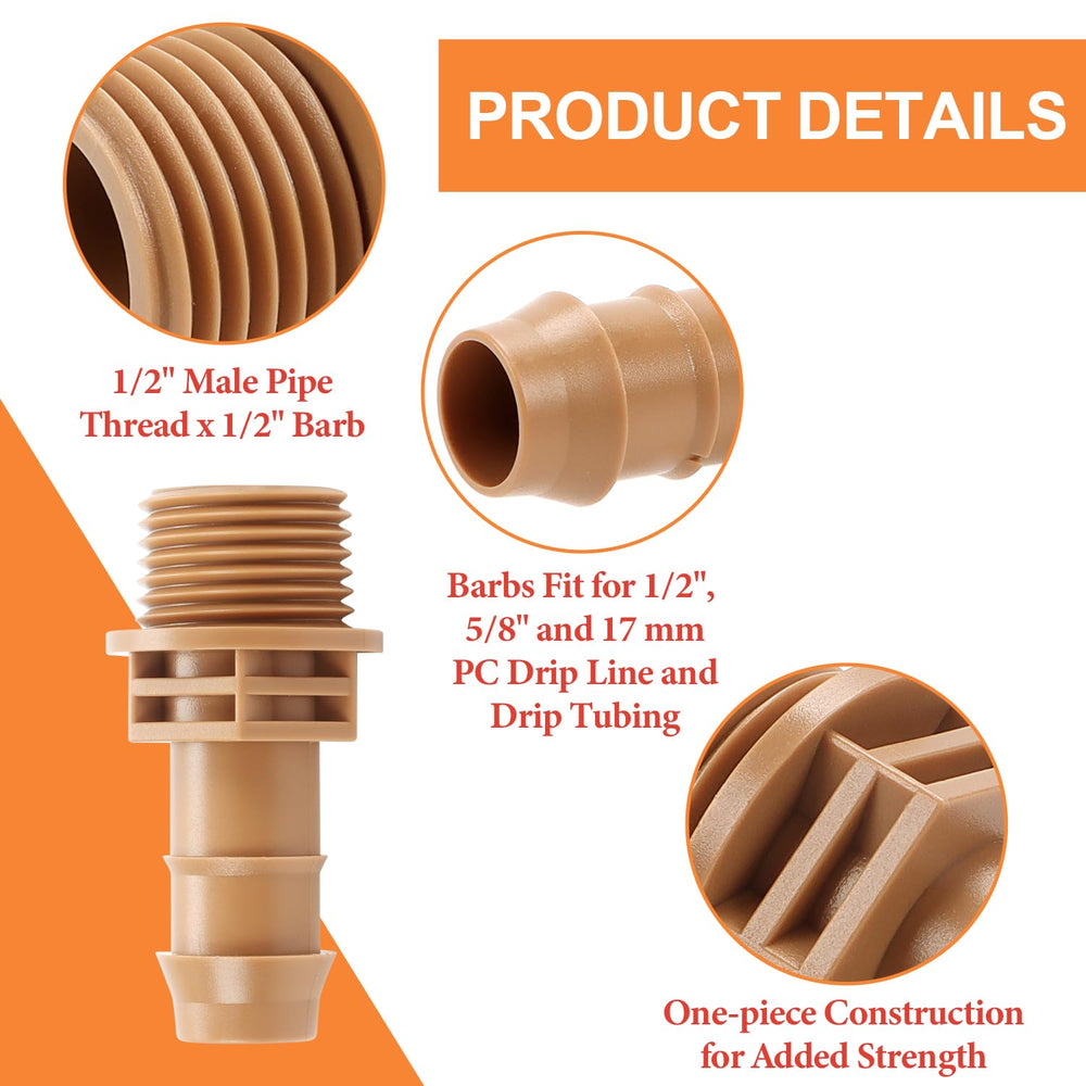 Cepadri 12 Pack 1/2 Inch Drip Irrigation Connectors in packaging