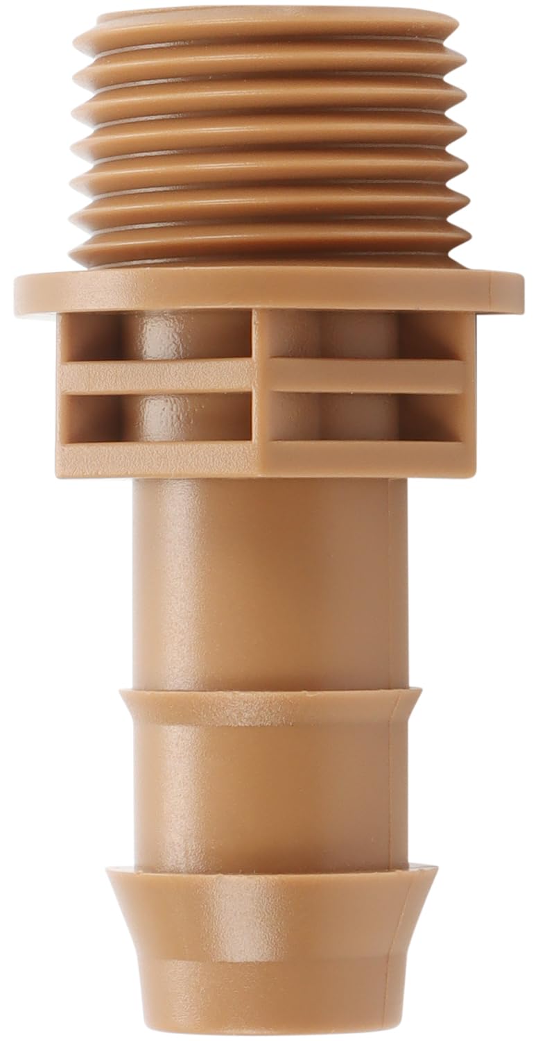 Cepadri 12 Pack 1/2 Inch PVC to Drip Irrigation Adapter Fittings front view