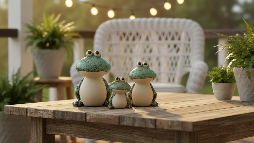 Ceramic Baby Frog statue from KSZNZB with cute design