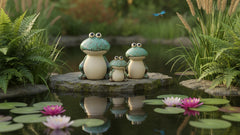 Ceramic Frog Mom statue from KSZNZB displayed in garden