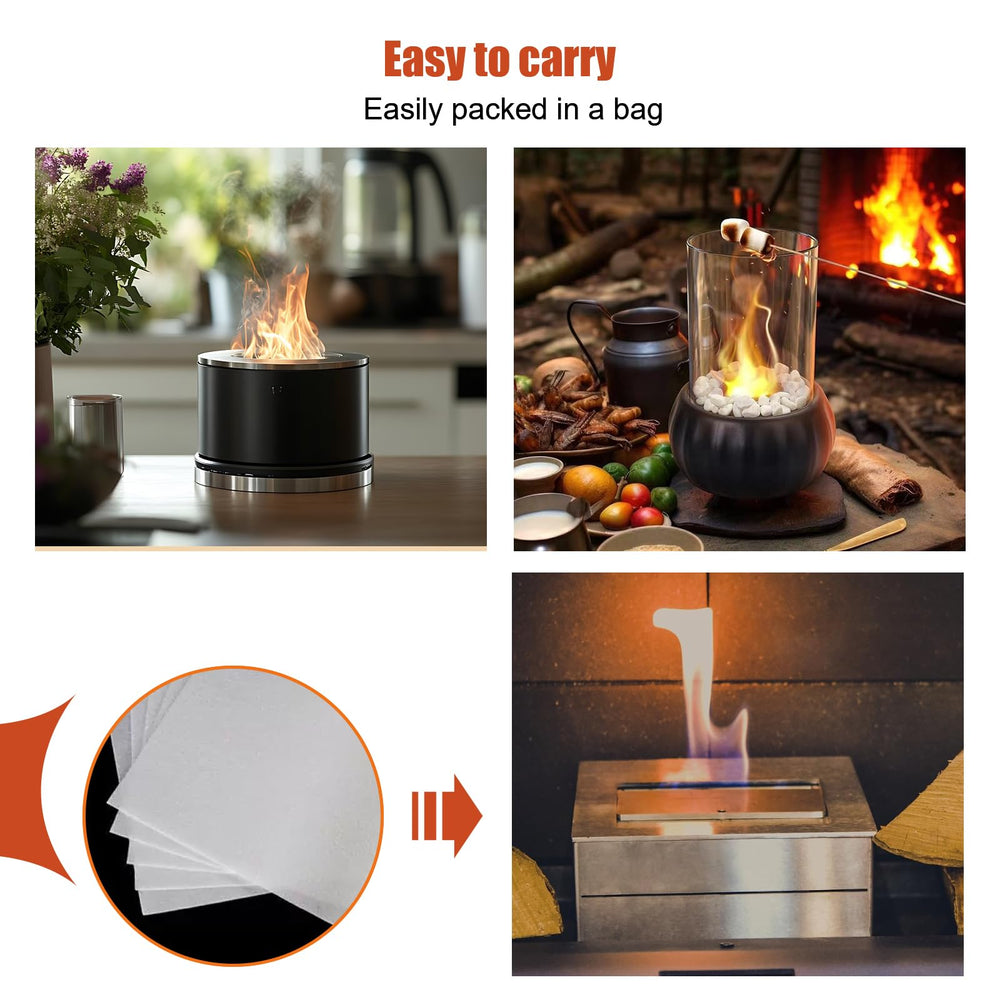 Ceramic Wool Wick burning cleanly in a fire pit