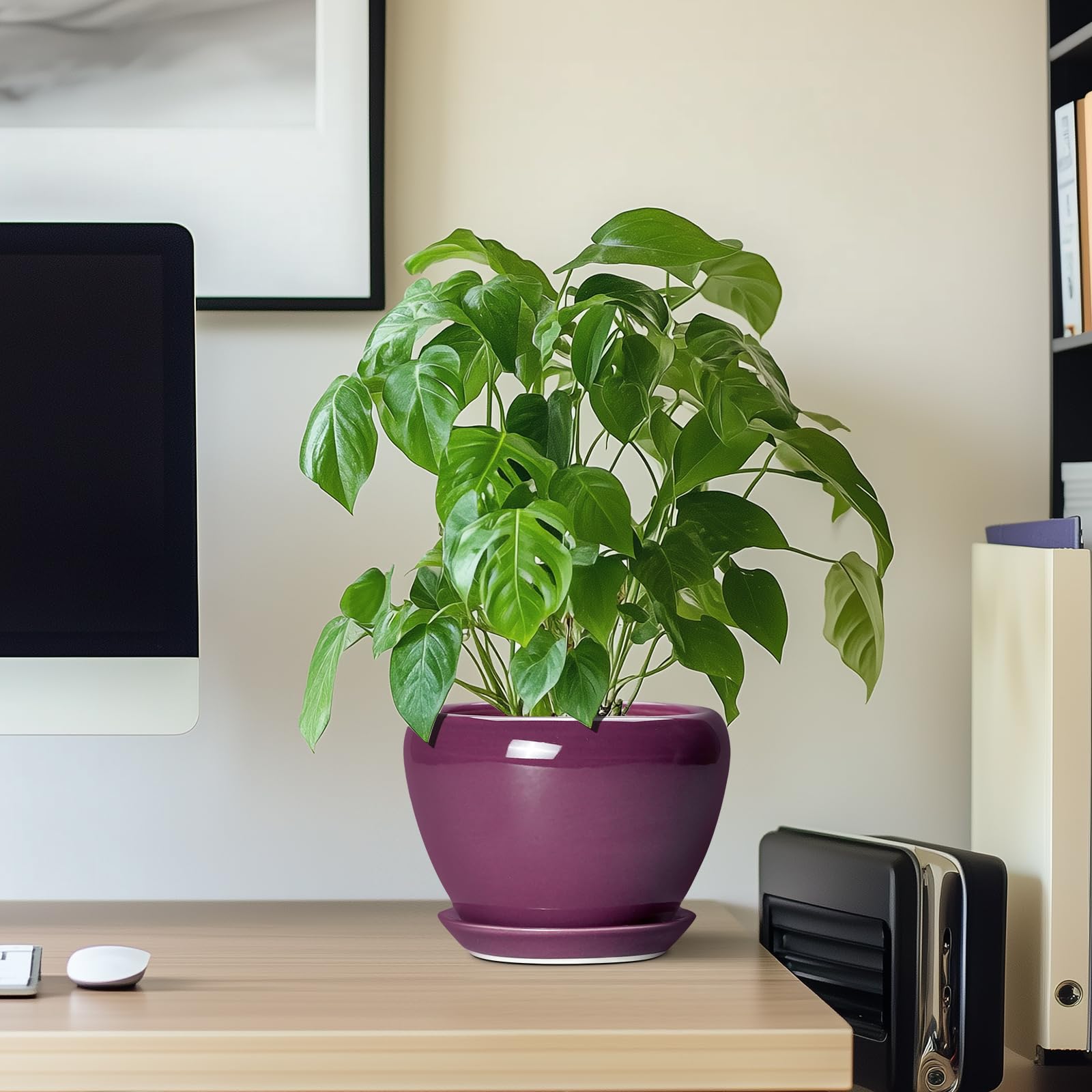 Ceramicfor 6 Inch Plant Pot in a living room setting