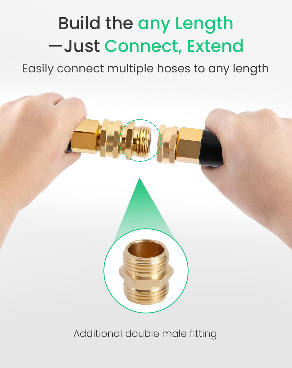Cesun heavy-duty garden hose showcasing its durable construction