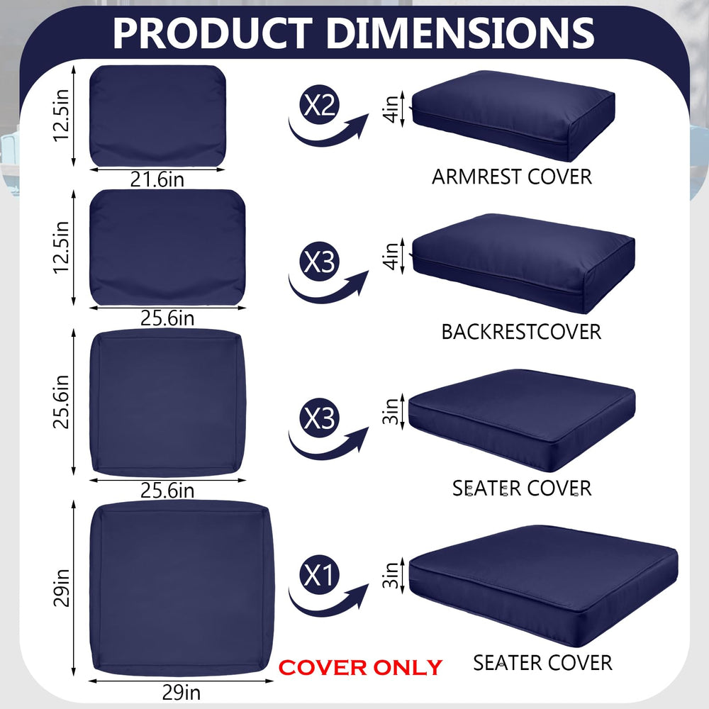Cethytirko cushion covers for patio sectional sofa