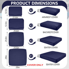 Cethytirko cushion covers for patio sectional sofa