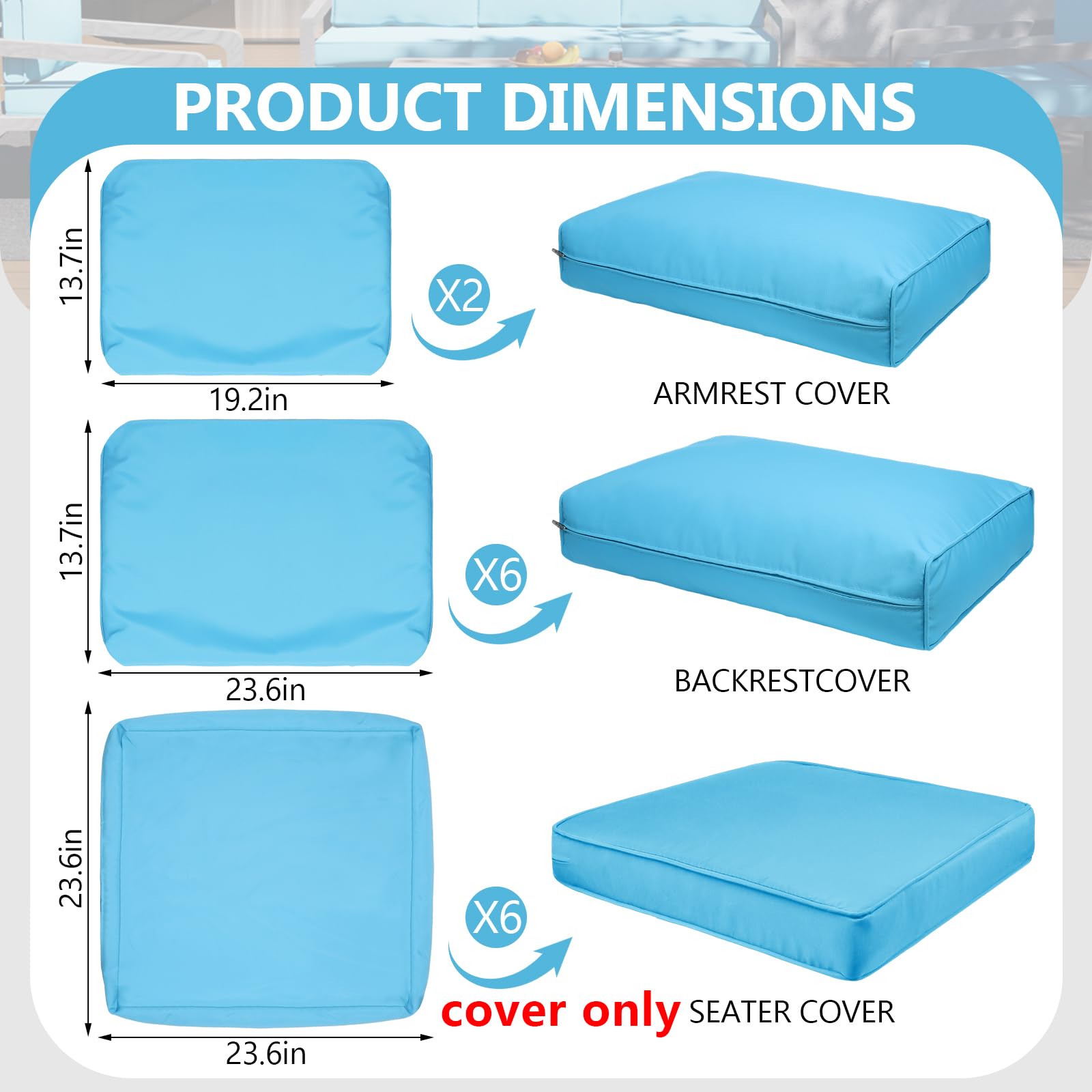 Cethytirko cushion covers showing hidden zipper design