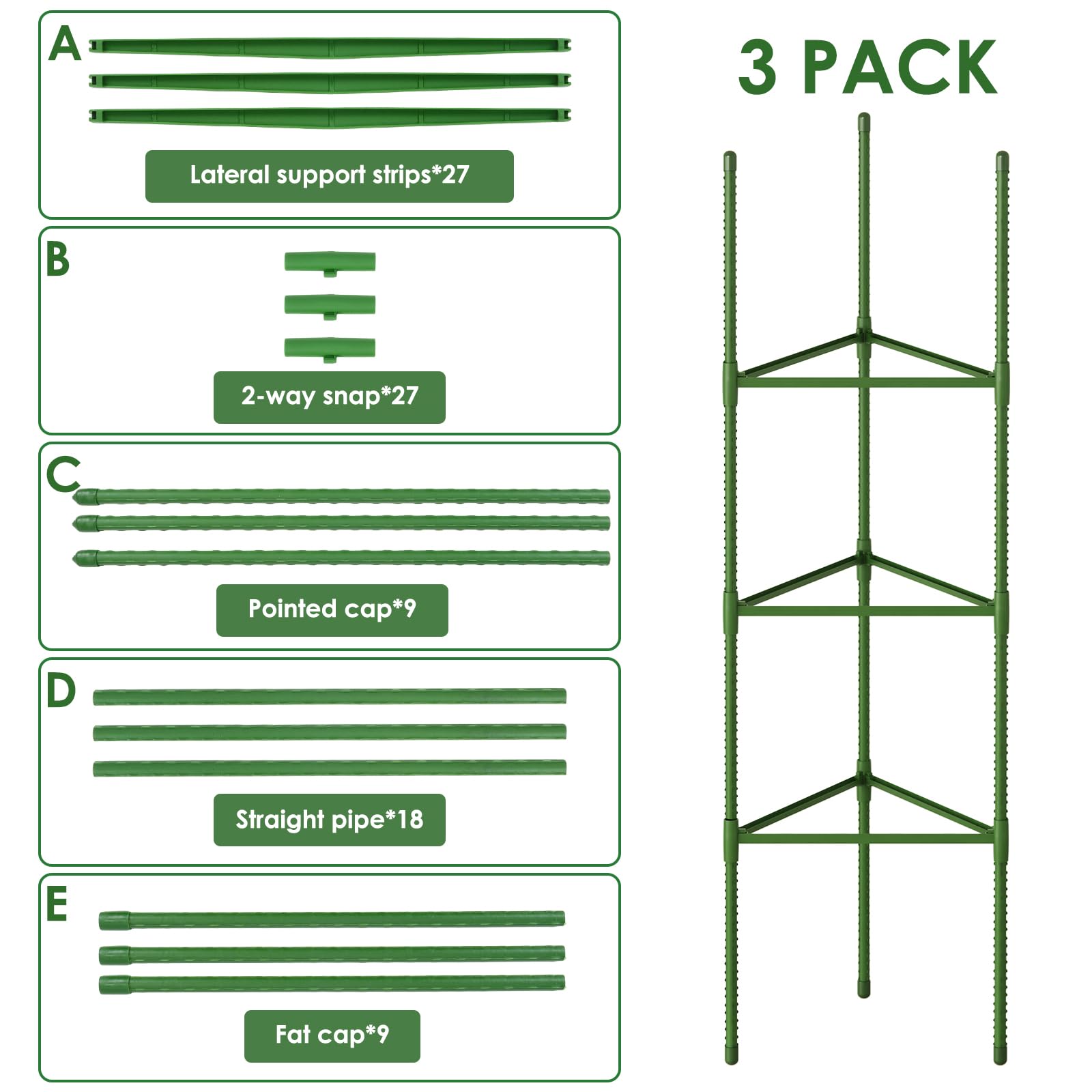 CEWOR Tomato Cage installation instruction close-up