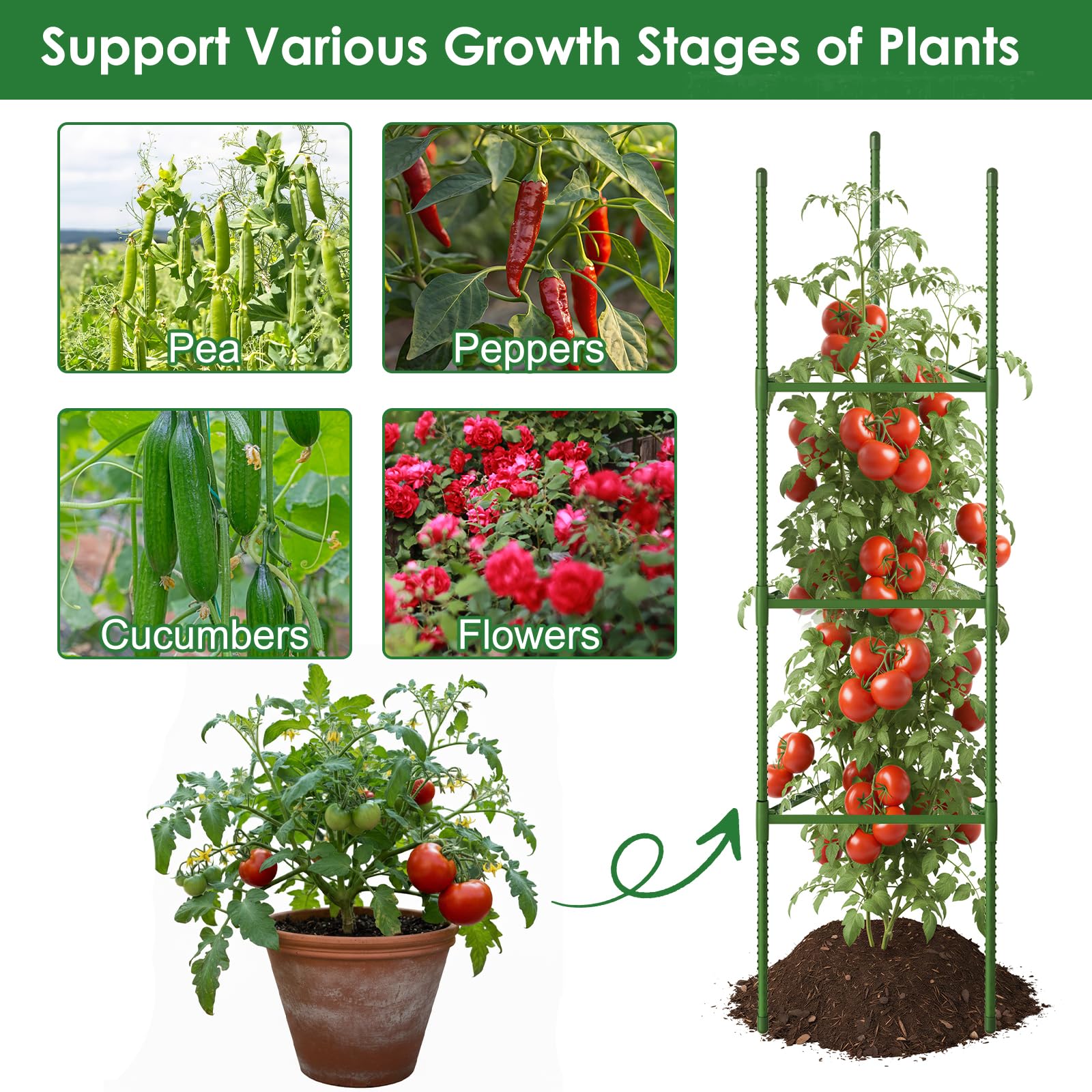 CEWOR Tomato Cage packaging with product details