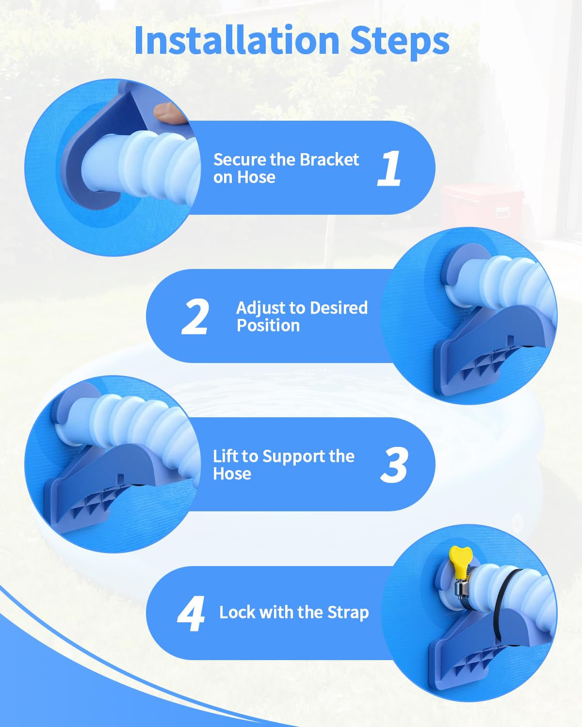 Cfyosnk Swimming Pool Pipe Holder showing anti-slip base