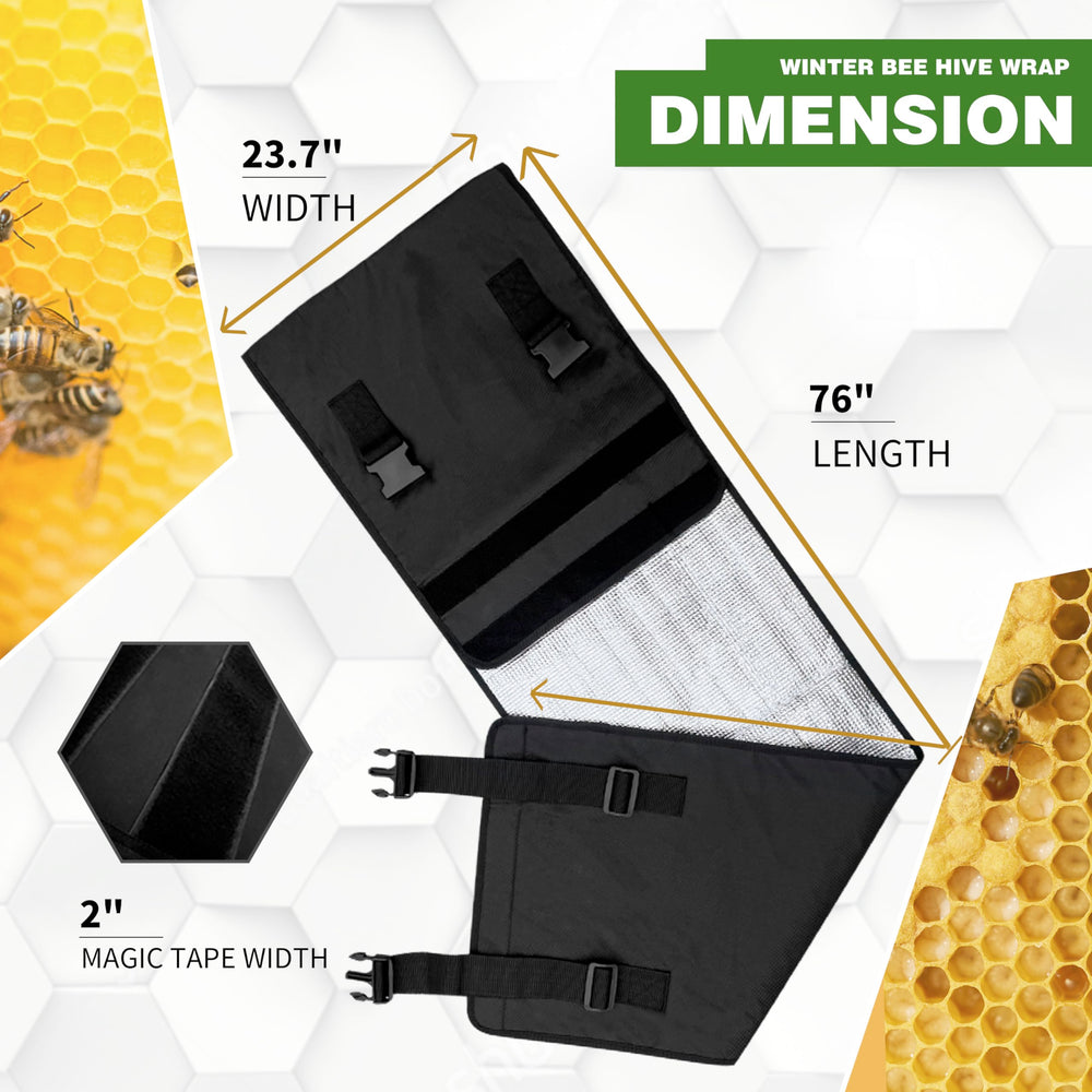 Challicare Winter Bee Hive Wrap showing insulation layers and materials