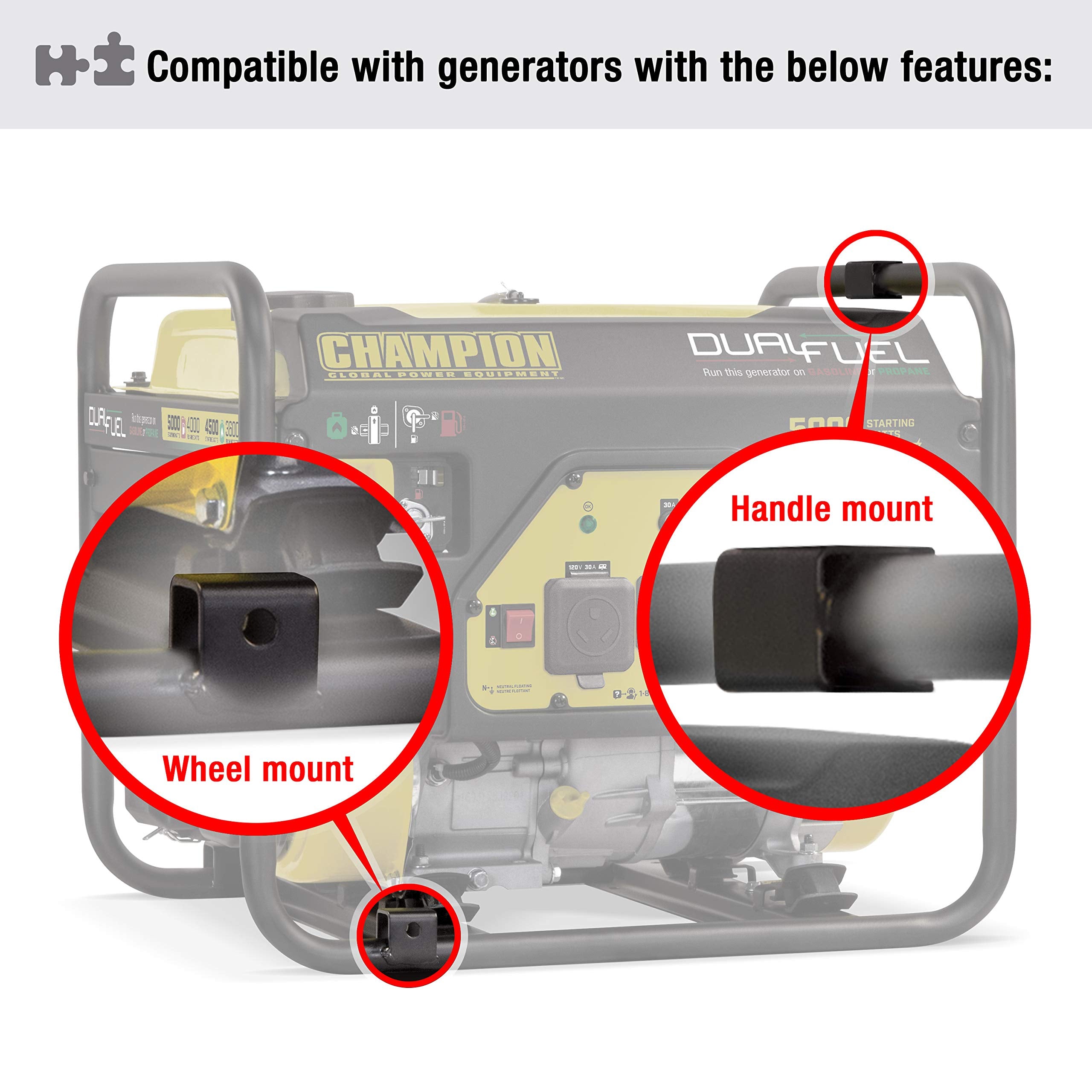 Champion Wheel Kit packaging with instructions for installation