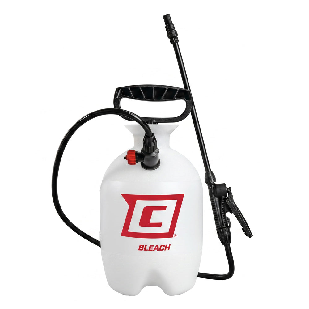 CHAPIN 1-Gallon Bleach Pump Sprayer front view with translucent tank