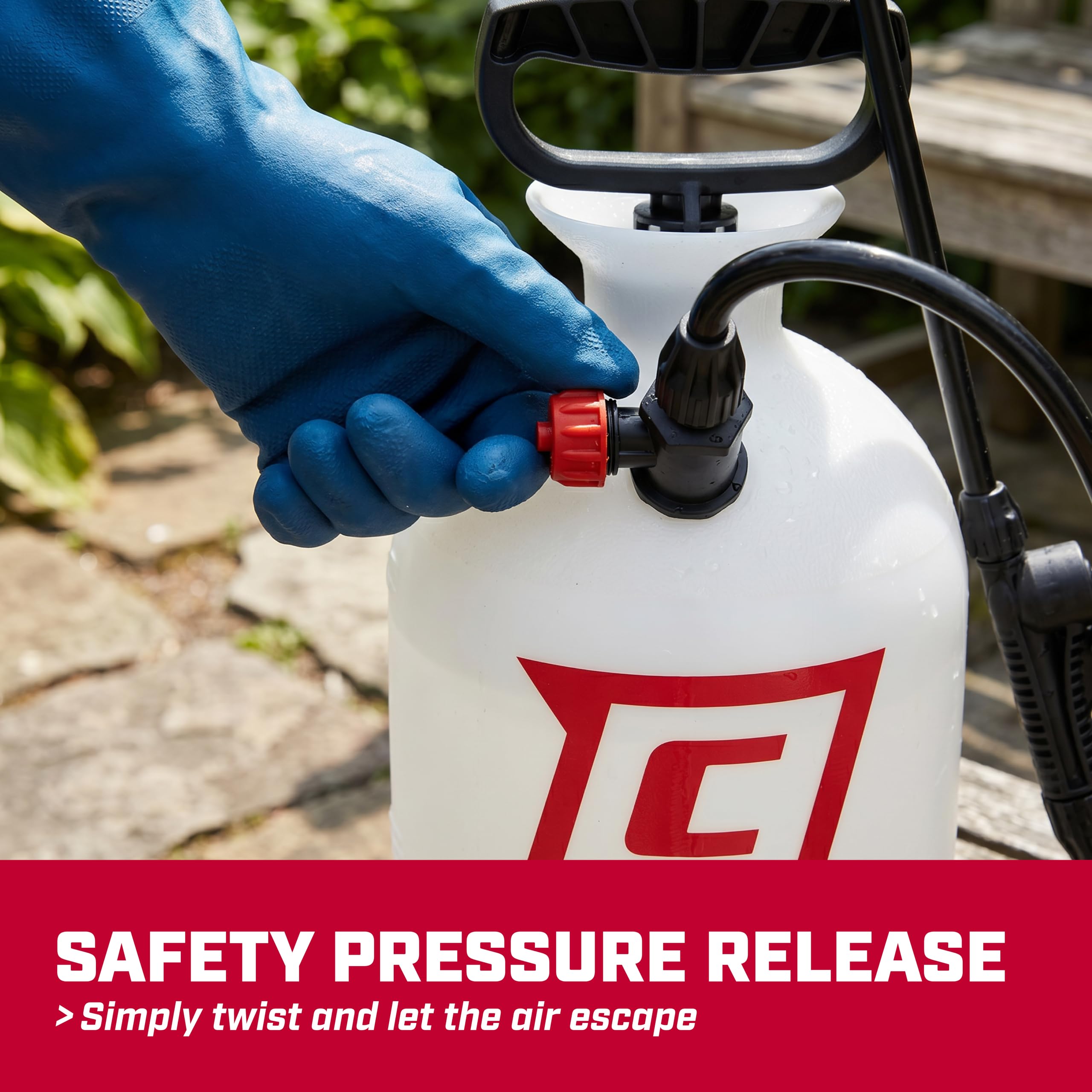 CHAPIN 1-Gallon Bleach Pump Sprayer in a cleaning scenario