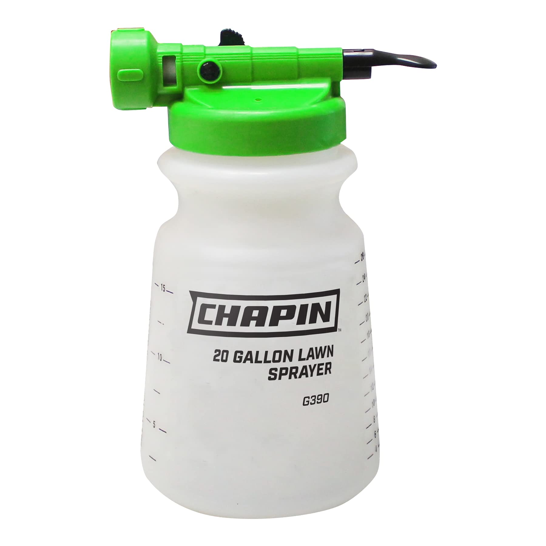 CHAPIN G390 Hose-End Sprayer front view with translucent white tank