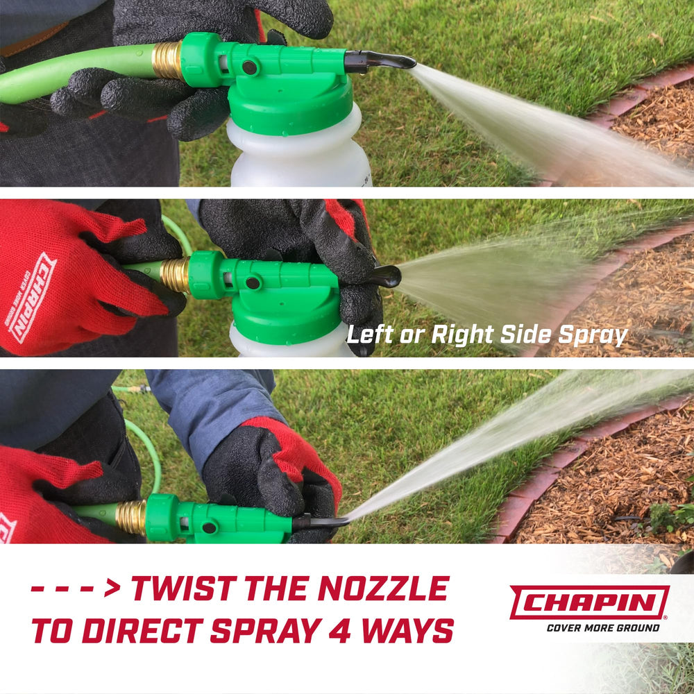 CHAPIN G390 in use spraying water-soluble fertilizer in a garden