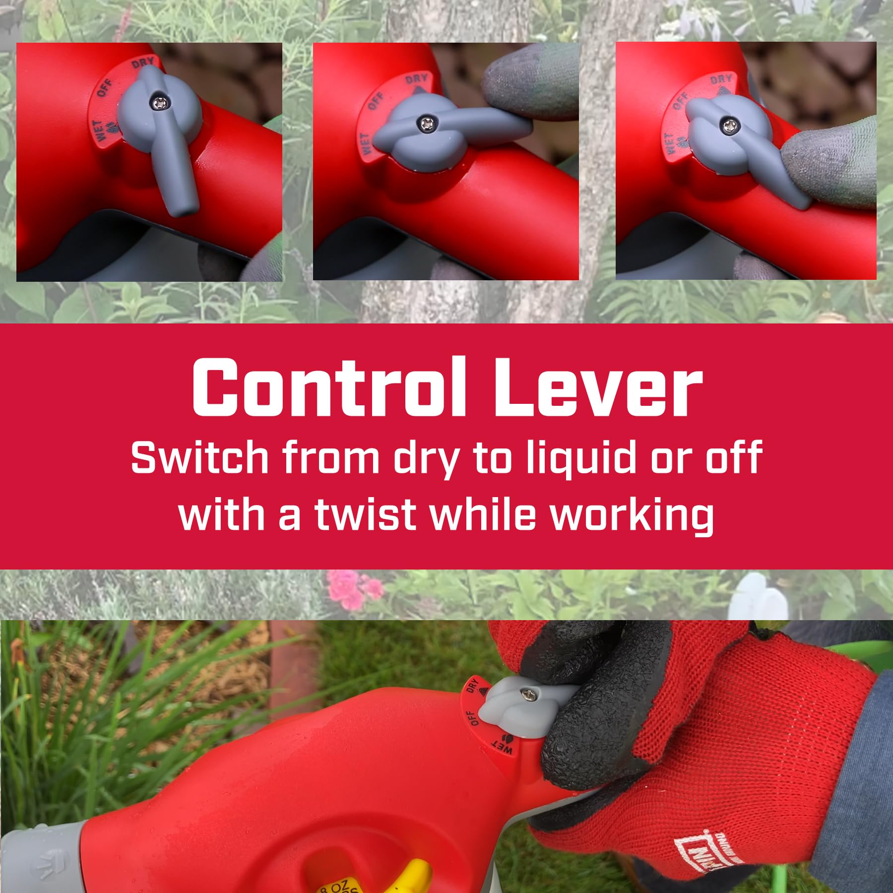 CHAPIN G6015 thumb control for easy operation