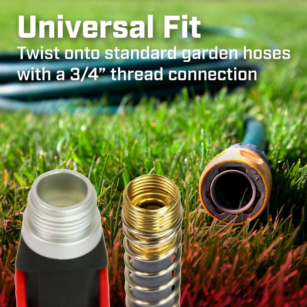 CHAPIN hose connection attached to a garden hose