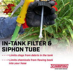 CHAPIN Hose-End Sprayer attached to standard garden hose